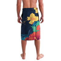 Polynesian Hibiscus Flower Waves Pattern Lavalava LT9 - Polynesian Pride