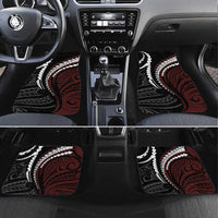 Polynesian Oxblood Line Art Tribal Tattoo Car Mats LT9 Set 4pcs Beige - Polynesian Pride