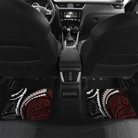 Polynesian Oxblood Line Art Tribal Tattoo Car Mats LT9 Set 2pcs - Back Beige - Polynesian Pride