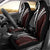 Polynesian Oxblood Line Art Tribal Tattoo Car Seat Cover