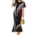 Polynesian Oxblood Line Art Tribal Tattoo Family Matching Mermaid Dress and Hawaiian Shirt