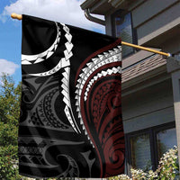 Polynesian Oxblood Line Art Tribal Tattoo Garden Flag LT9 - Polynesian Pride