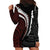 Polynesian Oxblood Line Art Tribal Tattoo Hoodie Dress