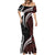 Polynesian Oxblood Line Art Tribal Tattoo Mermaid Dress