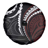 Polynesian Oxblood Line Art Tribal Tattoo Spare Tire Cover LT9 - Polynesian Pride