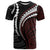 Polynesian Oxblood Line Art Tribal Tattoo T Shirt