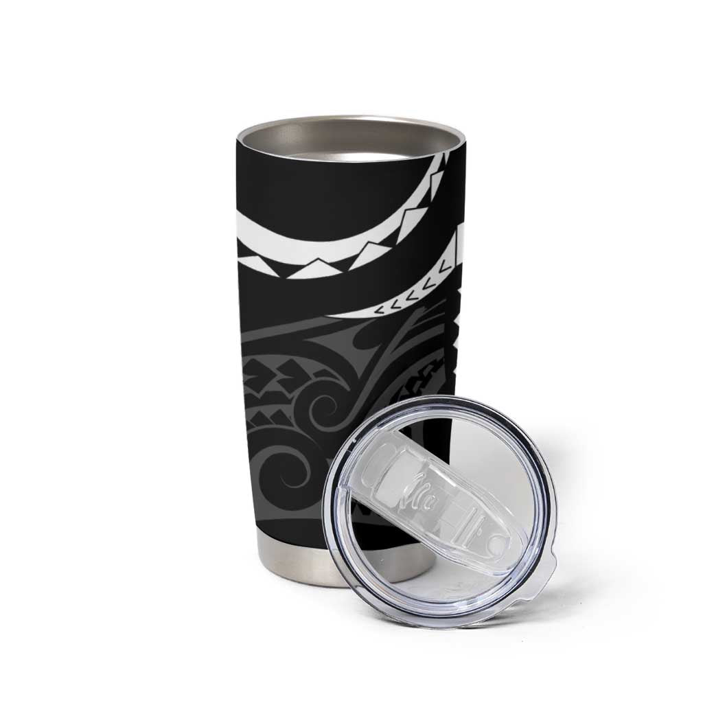 Polynesian Oxblood Line Art Tribal Tattoo Tumbler Cup LT9 - Polynesian Pride