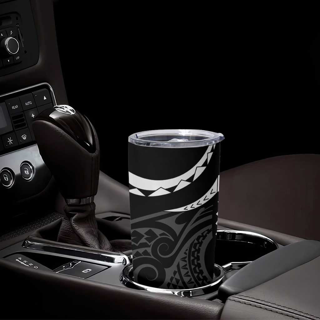 Polynesian Oxblood Line Art Tribal Tattoo Tumbler Cup LT9 - Polynesian Pride