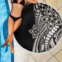 Polynesian Plumeria Floral Tattoo Pattern Beach Blanket Beige Style LT9 - Polynesian Pride