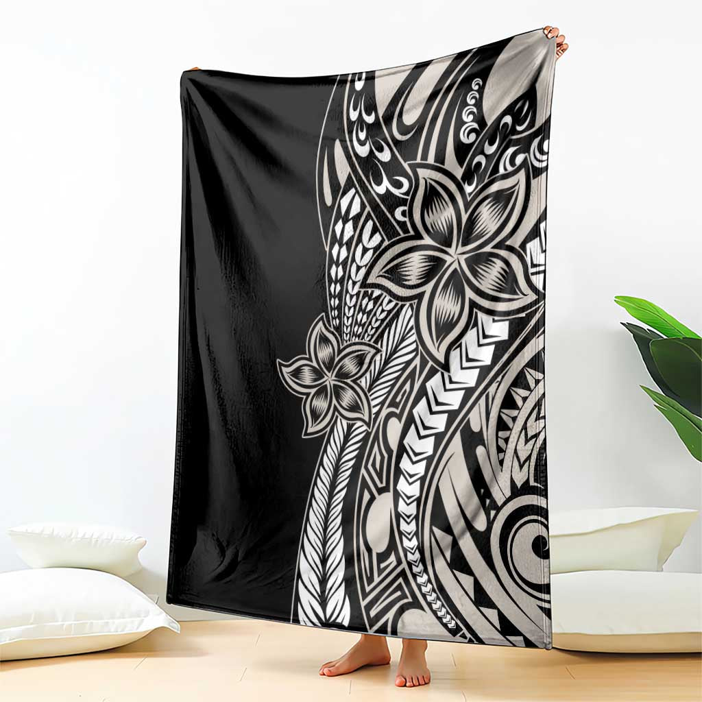Polynesian Plumeria Floral Tattoo Pattern Blanket Beige Style LT9 - Polynesian Pride