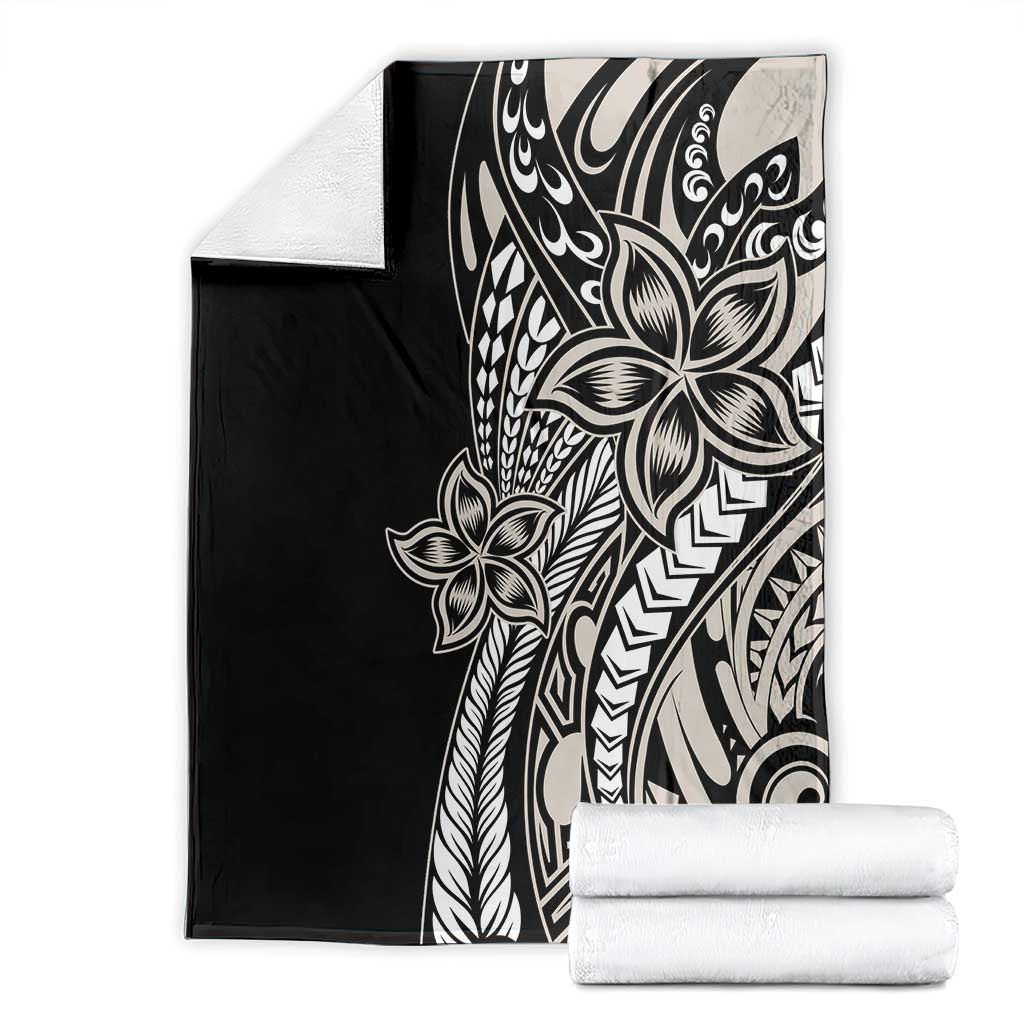Polynesian Plumeria Floral Tattoo Pattern Blanket Beige Style LT9 - Polynesian Pride