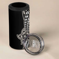 Polynesian Plumeria Floral Tattoo Pattern 4 in 1 Can Cooler Tumbler Beige Style LT9 - Polynesian Pride