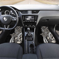 Polynesian Plumeria Floral Tattoo Pattern Car Mats Beige Style LT9 Set 2pcs - Front Beige - Polynesian Pride