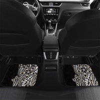 Polynesian Plumeria Floral Tattoo Pattern Car Mats Beige Style LT9 Set 2pcs - Back Beige - Polynesian Pride