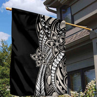 Polynesian Plumeria Floral Tattoo Pattern Garden Flag Beige Style LT9 - Polynesian Pride