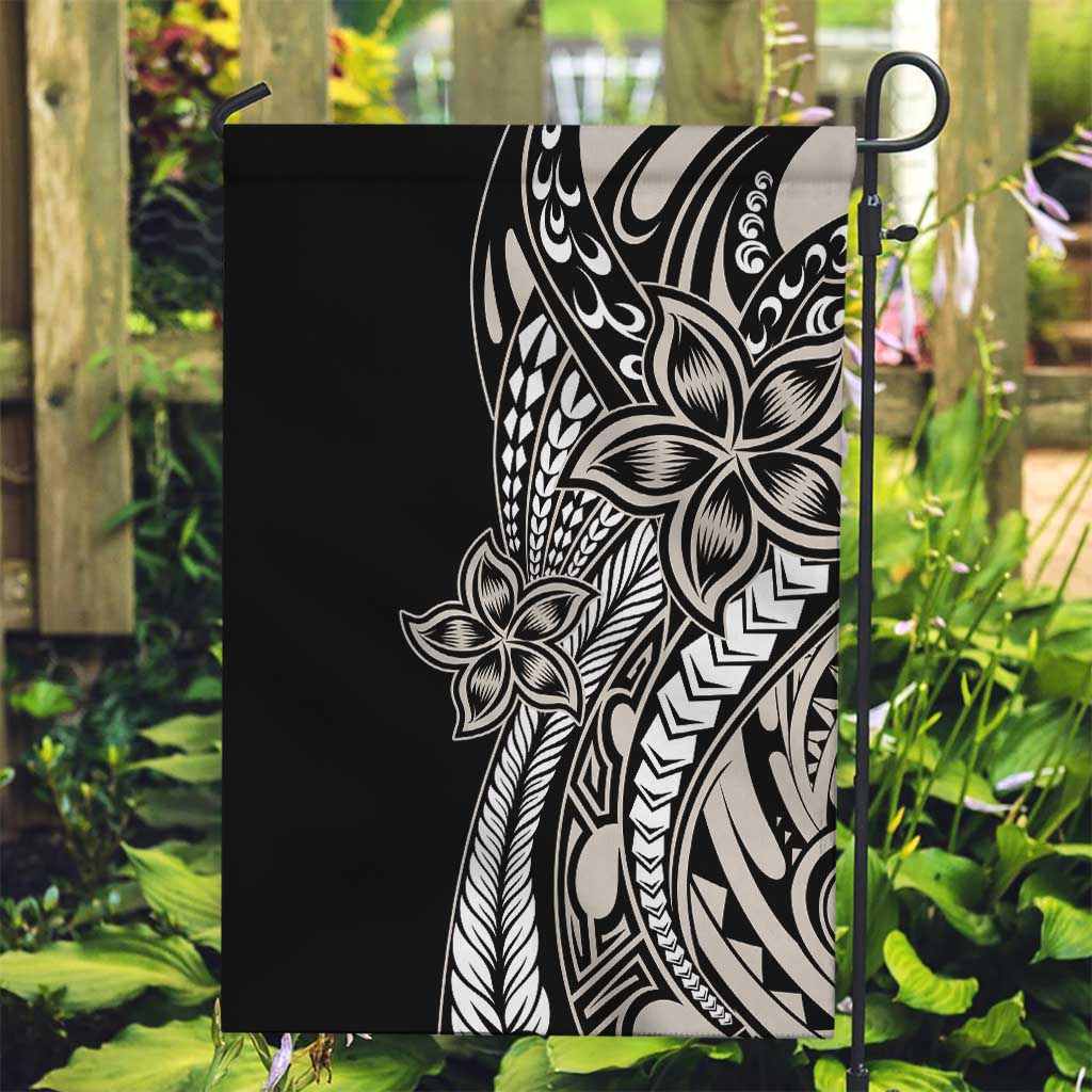 Polynesian Plumeria Floral Tattoo Pattern Garden Flag Beige Style LT9 Garden Flag Beige - Polynesian Pride