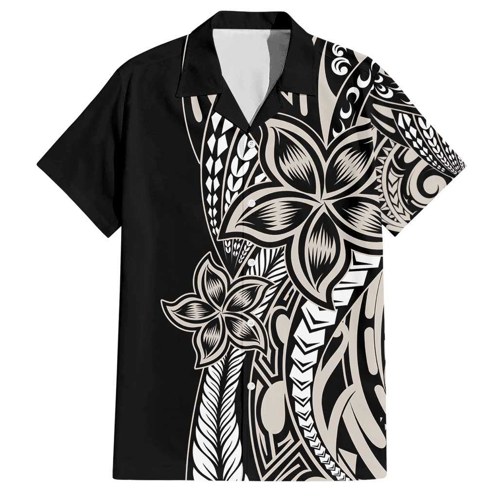 Polynesian Plumeria Floral Tattoo Pattern Hawaiian Shirt Beige Style LT9 Beige - Polynesian Pride