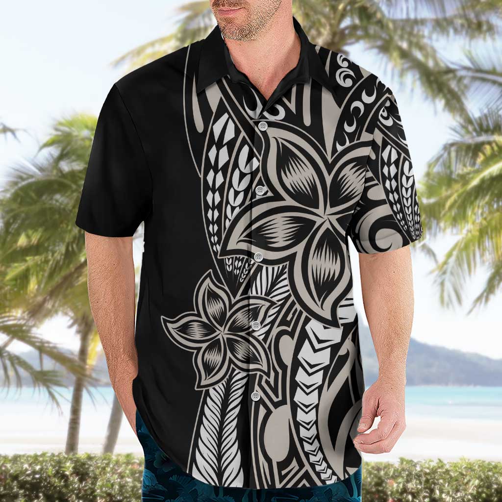Polynesian Plumeria Floral Tattoo Pattern Hawaiian Shirt Beige Style LT9 - Polynesian Pride