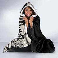 Polynesian Plumeria Floral Tattoo Pattern Hooded Blanket Beige Style LT9 - Polynesian Pride