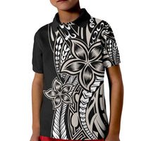 Polynesian Plumeria Floral Tattoo Pattern Kid Polo Shirt Beige Style