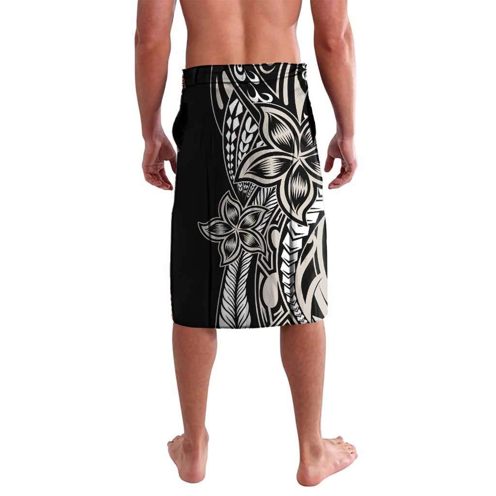 Polynesian Plumeria Floral Tattoo Pattern Lavalava Beige Style LT9 - Polynesian Pride
