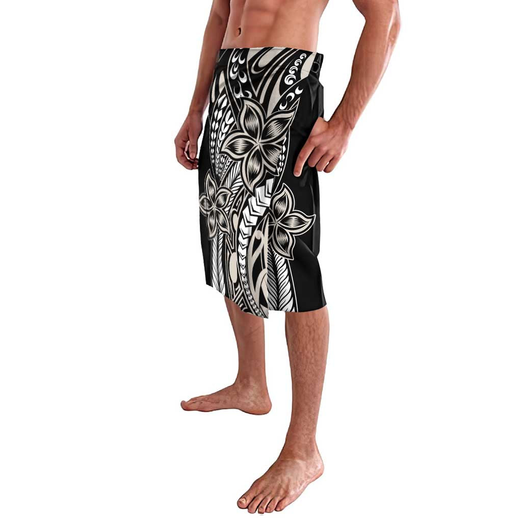 Polynesian Plumeria Floral Tattoo Pattern Lavalava Beige Style LT9 - Polynesian Pride
