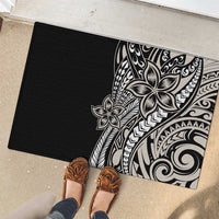 Polynesian Plumeria Floral Tattoo Pattern Rubber Doormat Beige Style LT9 - Polynesian Pride