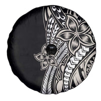 Polynesian Plumeria Floral Tattoo Pattern Spare Tire Cover Beige Style LT9 - Polynesian Pride
