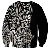 Polynesian Plumeria Floral Tattoo Pattern Sweatshirt Beige Style LT9 - Polynesian Pride