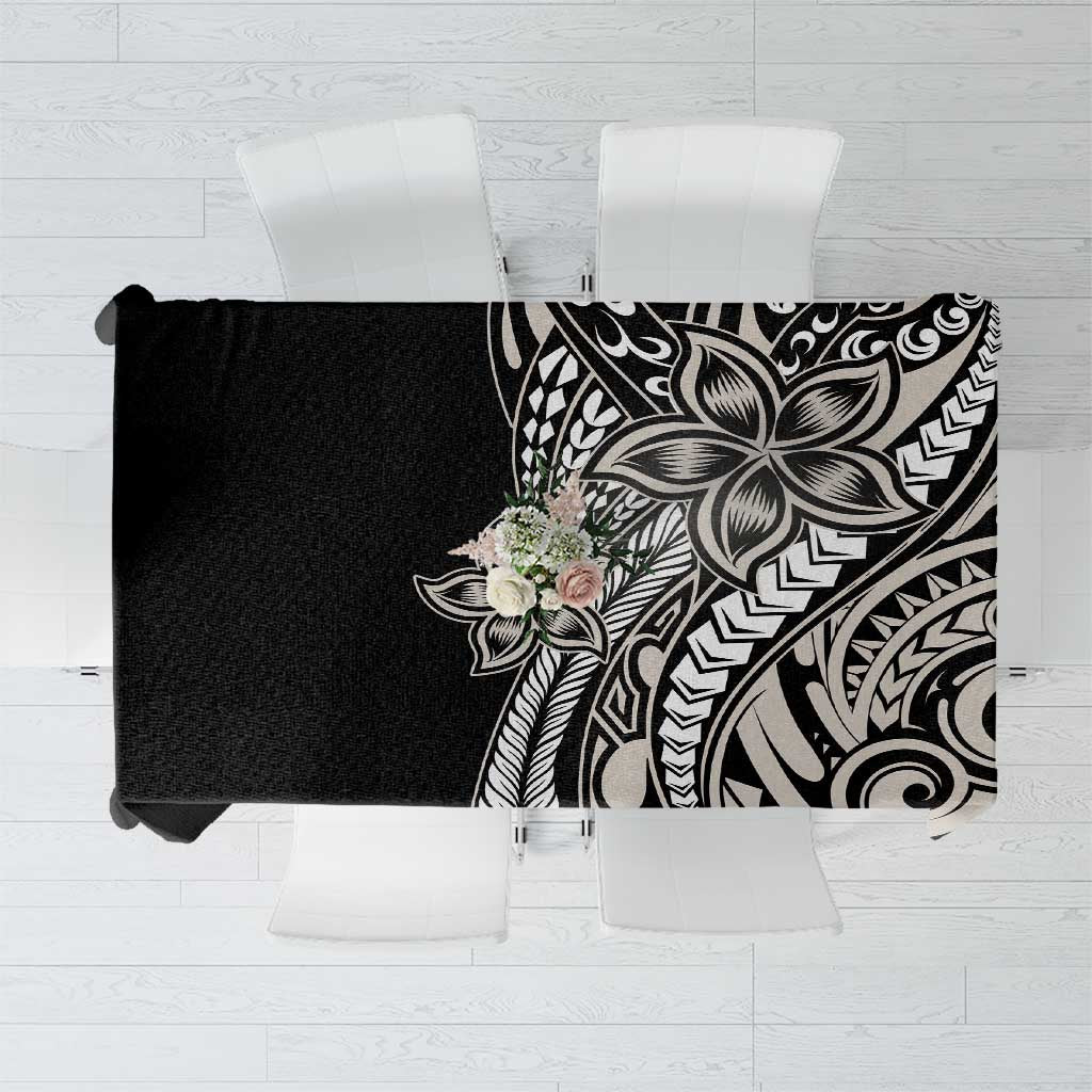 Polynesian Plumeria Floral Tattoo Pattern Tablecloth Beige Style LT9 Beige - Polynesian Pride