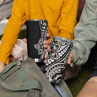 Polynesian Plumeria Floral Tattoo Pattern Tumbler Cup Beige Style LT9 - Polynesian Pride
