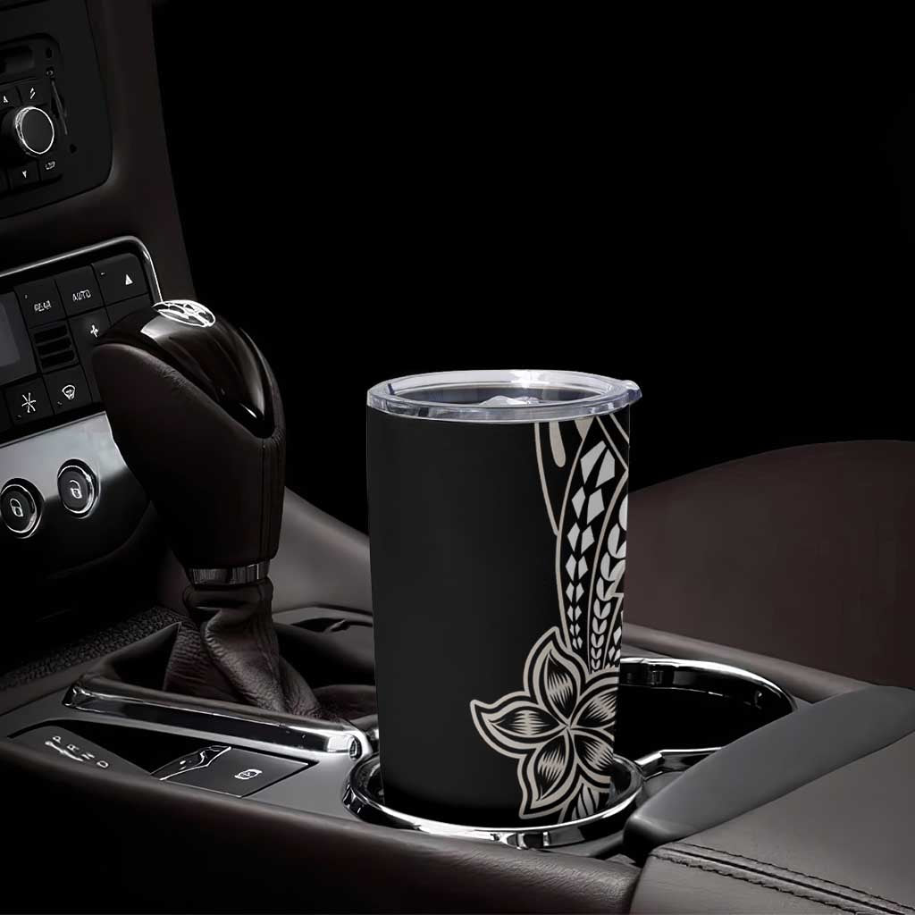 Polynesian Plumeria Floral Tattoo Pattern Tumbler Cup Beige Style LT9 - Polynesian Pride