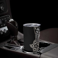 Polynesian Plumeria Floral Tattoo Pattern Tumbler Cup Beige Style LT9 - Polynesian Pride