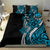 Polynesian Plumeria Floral Tattoo Pattern Bedding Set Blue Style