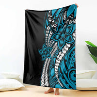 Polynesian Plumeria Floral Tattoo Pattern Blanket Blue Style LT9 - Polynesian Pride