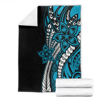 Polynesian Plumeria Floral Tattoo Pattern Blanket Blue Style LT9 - Polynesian Pride