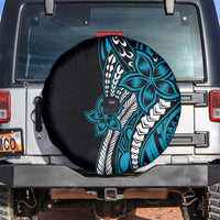 Polynesian Plumeria Floral Tattoo Pattern Spare Tire Cover Blue Style LT9 Blue - Polynesian Pride