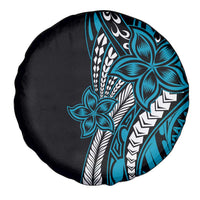 Polynesian Plumeria Floral Tattoo Pattern Spare Tire Cover Blue Style LT9 - Polynesian Pride