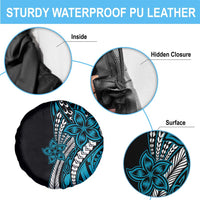 Polynesian Plumeria Floral Tattoo Pattern Spare Tire Cover Blue Style LT9 - Polynesian Pride