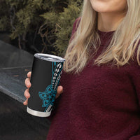 Polynesian Plumeria Floral Tattoo Pattern Tumbler Cup Blue Style LT9 - Polynesian Pride