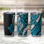 Polynesian Plumeria Floral Tattoo Pattern Tumbler Cup Bllue Style