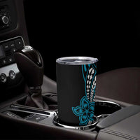 Polynesian Plumeria Floral Tattoo Pattern Tumbler Cup Blue Style LT9 - Polynesian Pride
