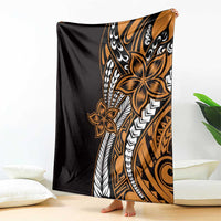 Polynesian Plumeria Floral Tattoo Pattern Blanket Gold Style LT9 - Polynesian Pride