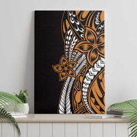 Polynesian Plumeria Floral Tattoo Pattern Canvas Wall Art Gold Style LT9 - Polynesian Pride