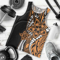 Polynesian Plumeria Floral Tattoo Pattern Men Tank Top Gold Style LT9 - Polynesian Pride