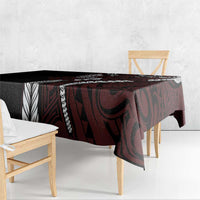 Polynesian Plumeria Floral Tattoo Pattern Tablecloth Oxblood Style LT9 - Polynesian Pride