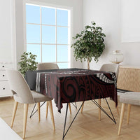Polynesian Plumeria Floral Tattoo Pattern Tablecloth Oxblood Style LT9 - Polynesian Pride