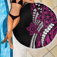 Polynesian Plumeria Floral Tattoo Pattern Beach Blanket Pink Style LT9 - Polynesian Pride