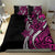 Polynesian Plumeria Floral Tattoo Pattern Bedding Set Pink Style