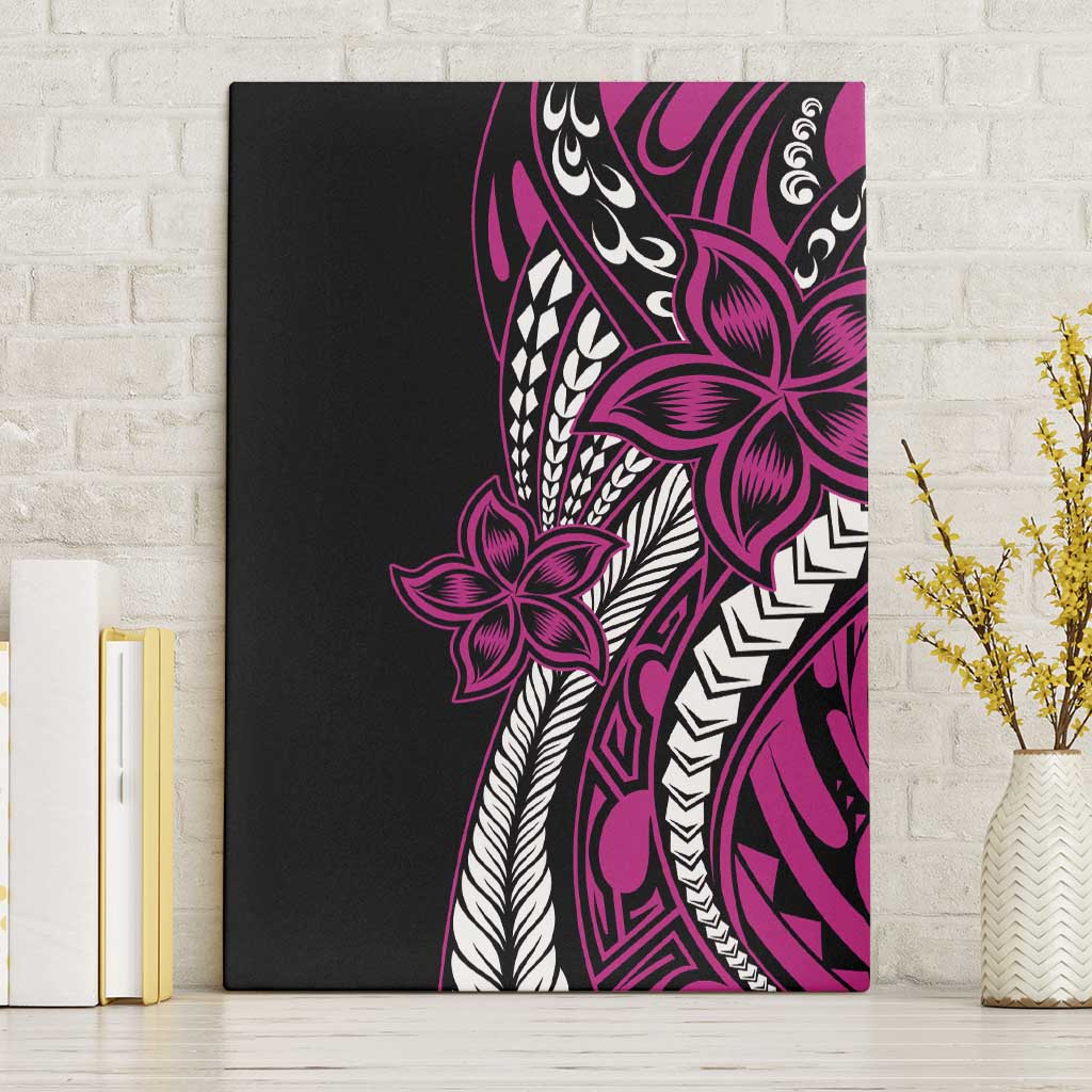 Polynesian Plumeria Floral Tattoo Pattern Canvas Wall Art Pink Style LT9 Without Frame Pink - Polynesian Pride
